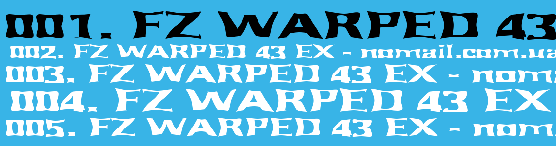 Шрифт FZ WARPED 43 EX