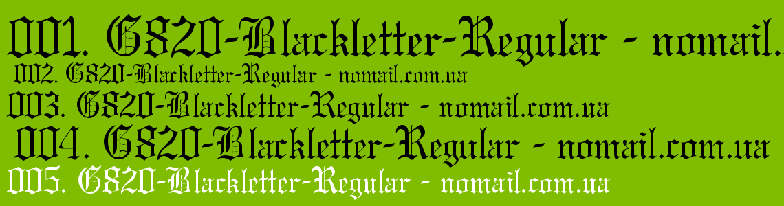 Шрифт G820-Blackletter-Regular