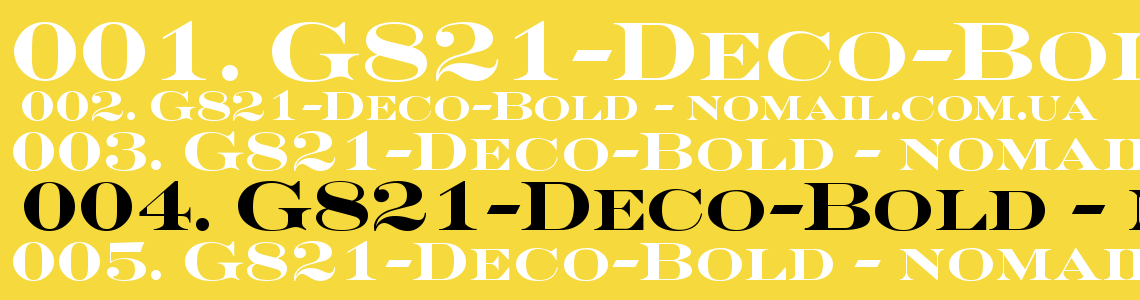 Шрифт G821-Deco-Bold
