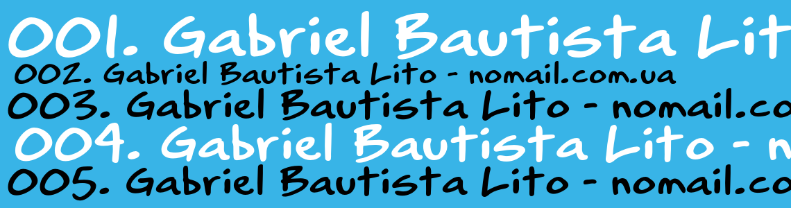 Шрифт Gabriel Bautista Lito