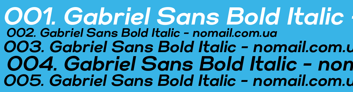 Шрифт Gabriel Sans Bold Italic