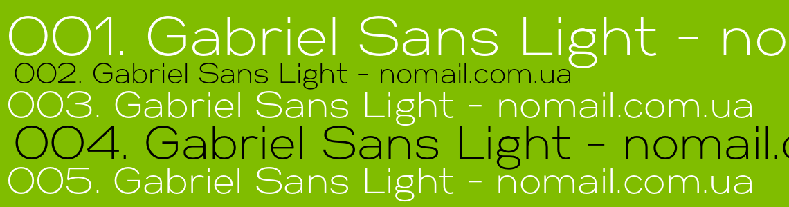 Шрифт Gabriel Sans Light