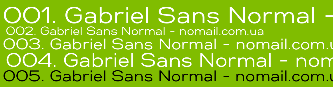 Шрифт Gabriel Sans Normal
