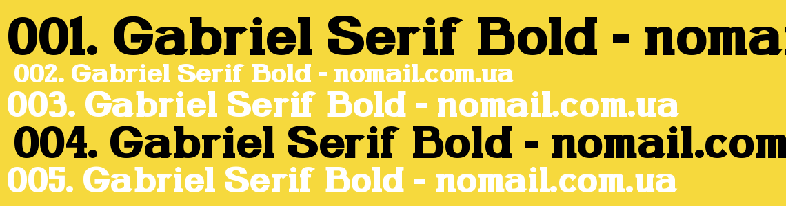 Шрифт Gabriel Serif Bold