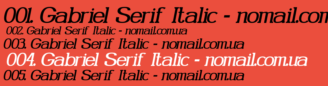 Шрифт Gabriel Serif Italic