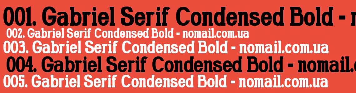 Шрифт Gabriel Serif Condensed Bold