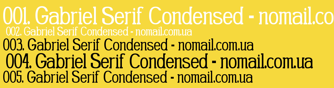 Шрифт Gabriel Serif Condensed