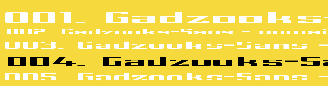 Шрифт Gadzooks-Sans