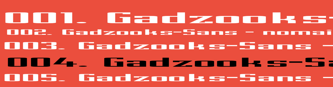 Шрифт Gadzooks-Sans