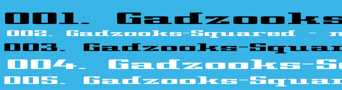 Шрифт Gadzooks-Squared