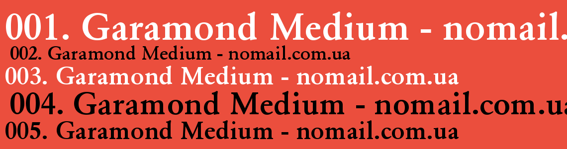 Шрифт Garamond Medium