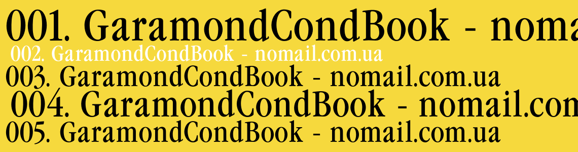 Шрифт GaramondCondBook