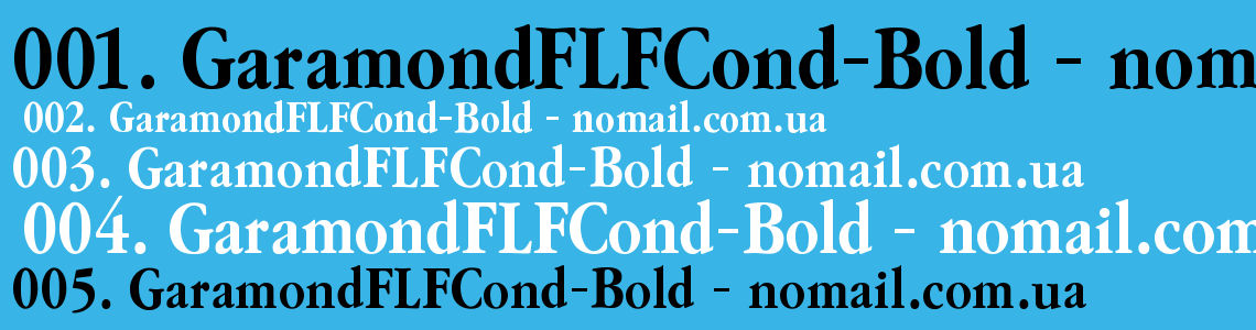 Шрифт GaramondFLFCond-Bold