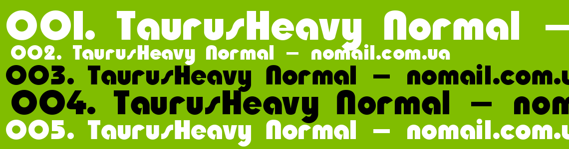 Шрифт TaurusHeavy Normal