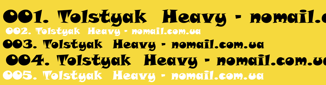 Шрифт Tolstyak  Heavy