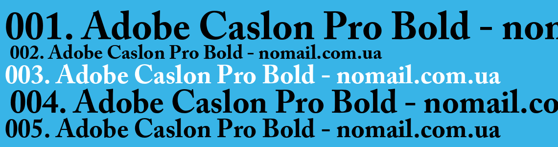 Шрифт Adobe Caslon Pro Bold