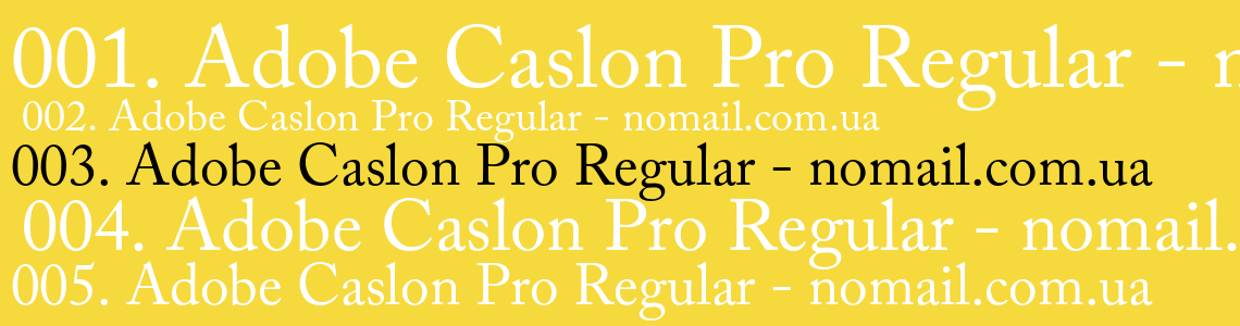 Шрифт Adobe Caslon Pro Regular