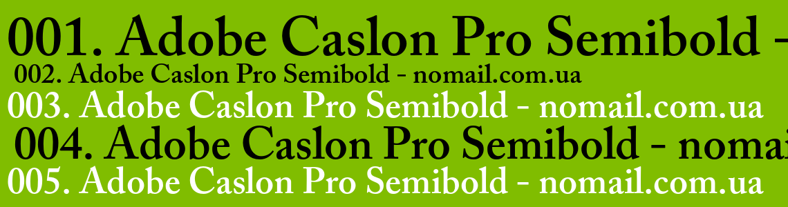 Шрифт Adobe Caslon Pro Semibold