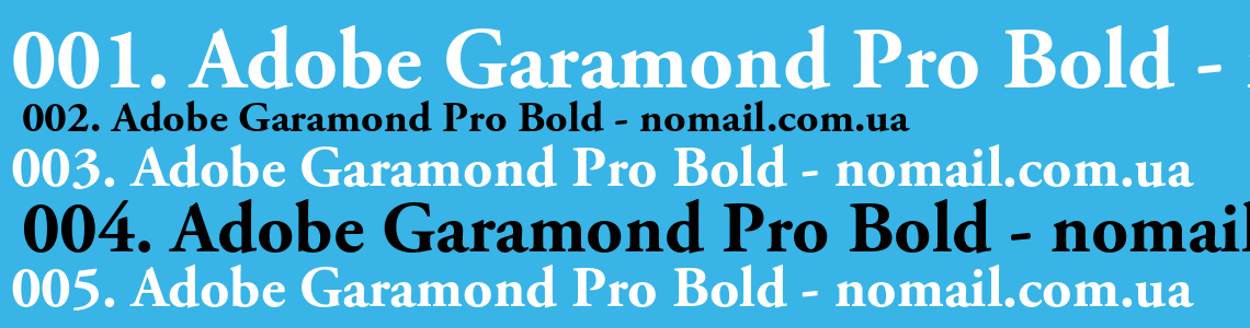 Шрифт Adobe Garamond Pro Bold