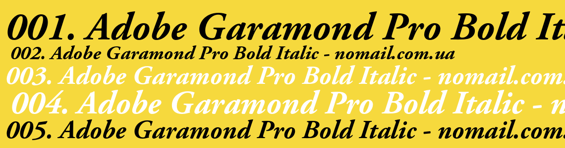 Шрифт Adobe Garamond Pro Bold Italic