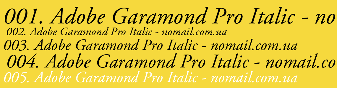Шрифт Adobe Garamond Pro Italic
