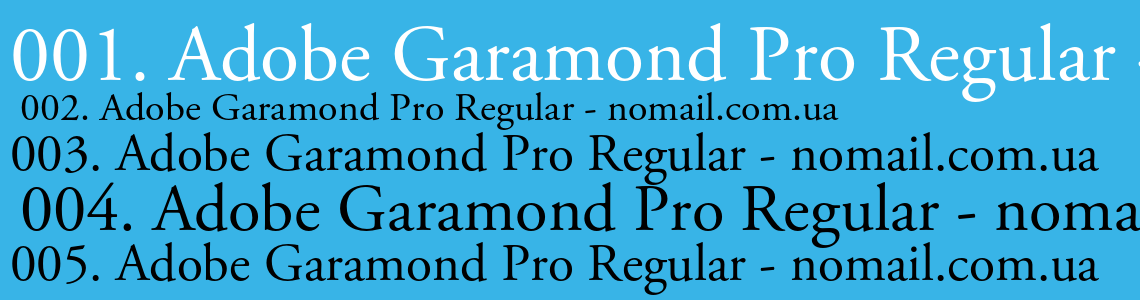 Шрифт Adobe Garamond Pro Regular