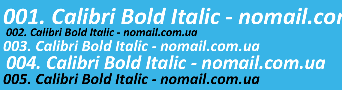 Шрифт Calibri Bold Italic
