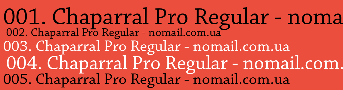 Шрифт Chaparral Pro Regular