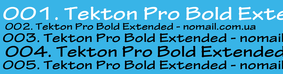 Шрифт Tekton Pro Bold Extended