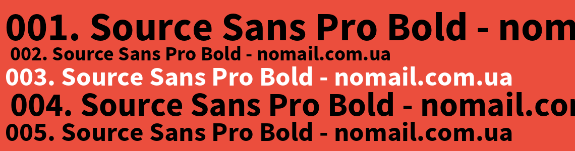 Шрифт Source Sans Pro Bold