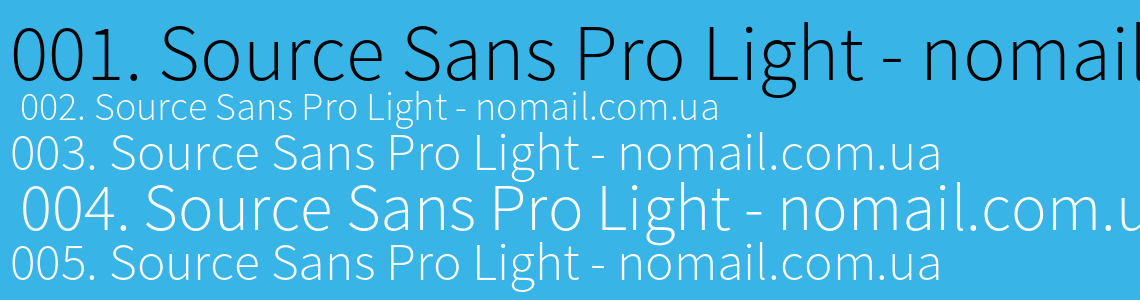 Шрифт Source Sans Pro Light