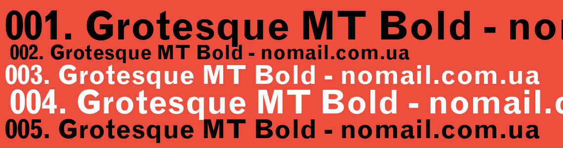 Шрифт Grotesque MT Bold