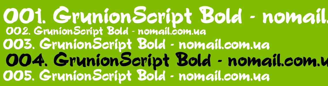 Шрифт GrunionScript Bold