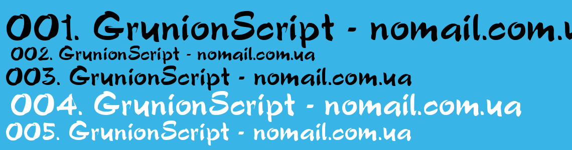 Шрифт GrunionScript