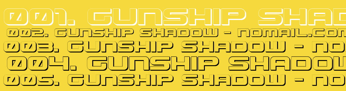 Шрифт Gunship Shadow