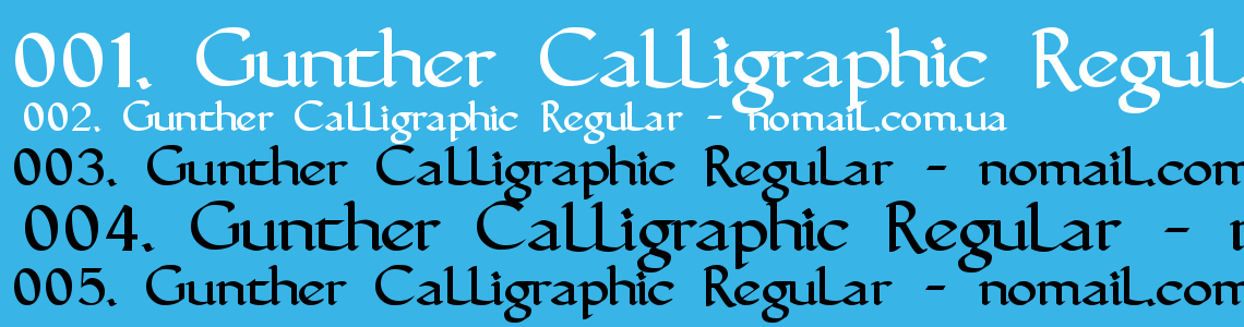 Шрифт Gunther Calligraphic Regular
