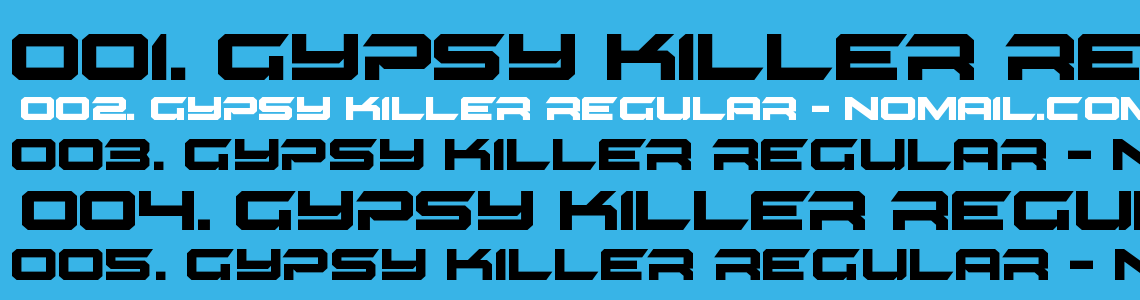 Шрифт Gypsy Killer Regular
