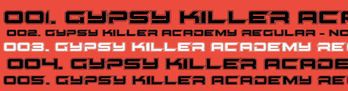 Шрифт Gypsy Killer Academy Regular