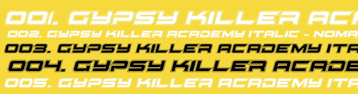 Шрифт Gypsy Killer Academy Italic