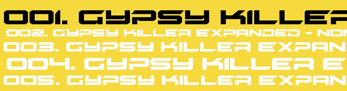 Шрифт Gypsy Killer Expanded