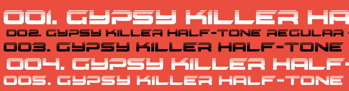 Шрифт Gypsy Killer Half-Tone Regular