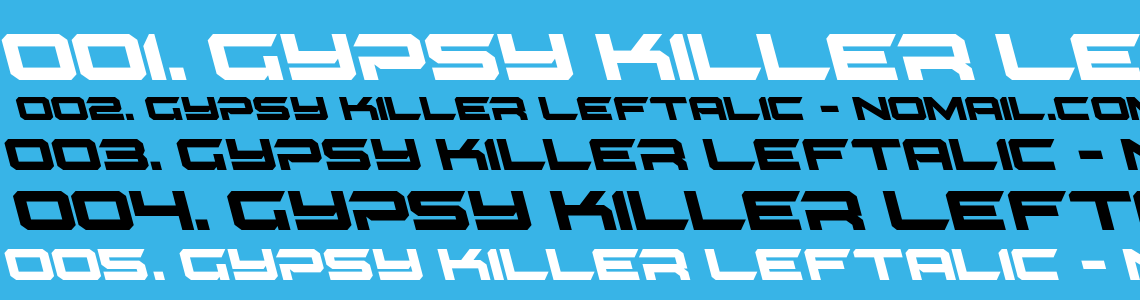 Шрифт Gypsy Killer Leftalic