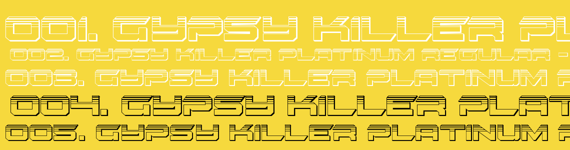 Шрифт Gypsy Killer Platinum Regular