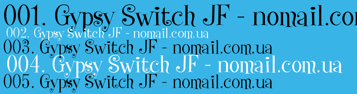 Шрифт Gypsy Switch JF