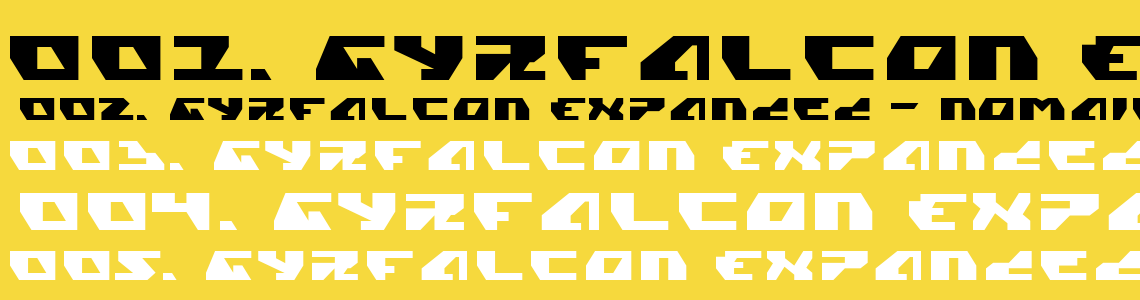 Шрифт Gyrfalcon Expanded