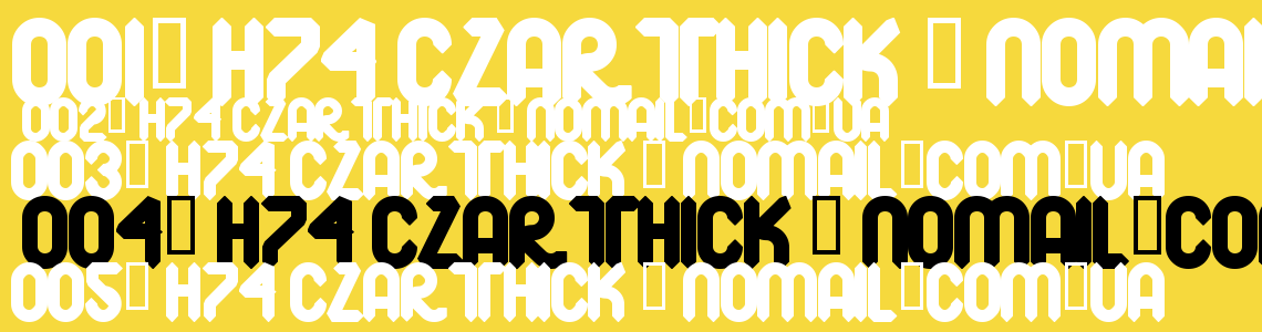 Шрифт H74 Czar Thick