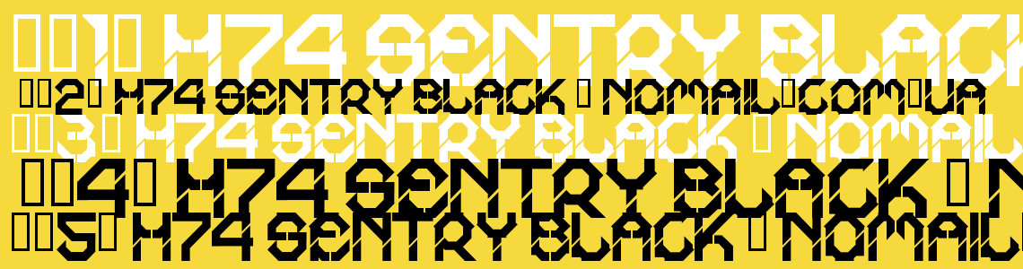 Шрифт H74 Sentry Black