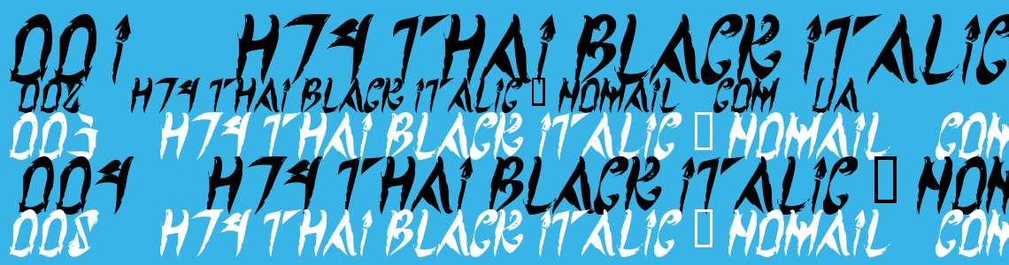 Шрифт H74 Thai Black Italic