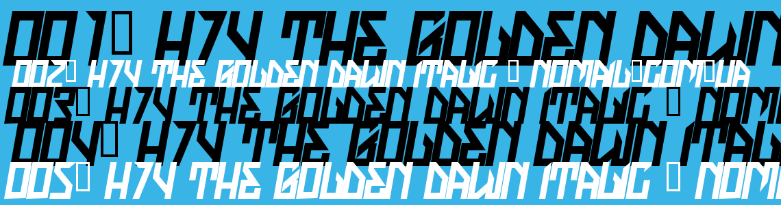 Шрифт H74 The Golden Dawn Italic