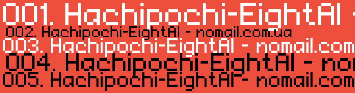 Шрифт Hachipochi-EightAl